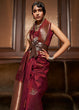 Load image into Gallery viewer, Berry Red Handloom Weaving Silk Saree Clothsvilla