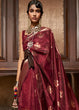 Load image into Gallery viewer, Berry Red Handloom Weaving Silk Saree Clothsvilla