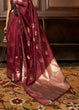 Load image into Gallery viewer, Berry Red Handloom Weaving Silk Saree Clothsvilla