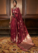 Load image into Gallery viewer, Berry Red Handloom Weaving Silk Saree Clothsvilla