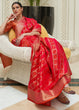 Load image into Gallery viewer, Bridal Red Zari Woven Patola Silk Saree Clothsvilla