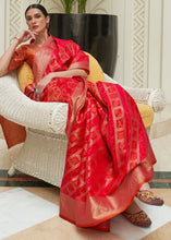 Load image into Gallery viewer, Bridal Red Zari Woven Patola Silk Saree Clothsvilla