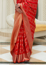 Load image into Gallery viewer, Bridal Red Zari Woven Patola Silk Saree Clothsvilla