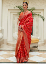 Load image into Gallery viewer, Bridal Red Zari Woven Patola Silk Saree Clothsvilla