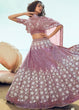 Load image into Gallery viewer, Lilac Soft Net Designer Lehenga Choli with overall Sequins and Thread work Clothsvilla