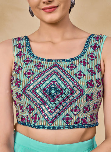 Wine And Blue Embroidered Jacket Style Palazzo Suit Clothsvilla