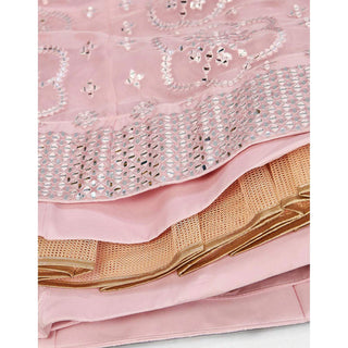 Strawberry Thread and Foil Mirror Cutwork Lehenga choli ClothsVilla