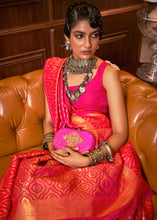 Load image into Gallery viewer, Hot Pink Handloom Woven Banarasi Silk Saree Clothsvilla