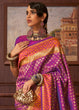 Load image into Gallery viewer, Dark Orchid Purple Handloom Woven Banarasi Silk Saree Clothsvilla