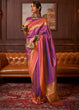 Load image into Gallery viewer, Dark Orchid Purple Handloom Woven Banarasi Silk Saree Clothsvilla