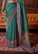 Load image into Gallery viewer, Teal Green Handloom Woven Banarasi Silk Saree Clothsvilla