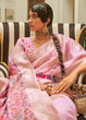 Load image into Gallery viewer, Baby Pink Handloom Woven Silk Saree with Kashmiri Pallu Clothsvilla