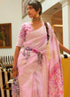 Load image into Gallery viewer, Baby Pink Handloom Woven Silk Saree with Kashmiri Pallu Clothsvilla