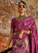 Load image into Gallery viewer, Dark Orchid Purple Woven Banarasi Silk Saree Clothsvilla