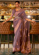 Load image into Gallery viewer, Razzmic Berry Purple Zari Woven Handloom Weaving Silk Saree Clothsvilla