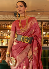 Load image into Gallery viewer, Mystic Pink Zari Woven Handloom Weaving Silk Saree Clothsvilla