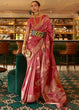 Load image into Gallery viewer, Mystic Pink Zari Woven Handloom Weaving Silk Saree Clothsvilla