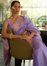 Load image into Gallery viewer, Electric Purple Zari Woven Tussar Silk Saree Clothsvilla