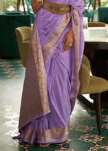 Load image into Gallery viewer, Electric Purple Zari Woven Tussar Silk Saree Clothsvilla