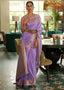 Electric Purple Zari Woven Tussar Silk Saree Clothsvilla