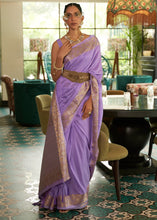 Load image into Gallery viewer, Electric Purple Zari Woven Tussar Silk Saree Clothsvilla