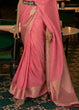Load image into Gallery viewer, Watermelon Pink Zari Woven Tussar Silk Saree Clothsvilla
