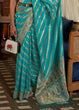 Load image into Gallery viewer, Cerulean Blue Two Tone Meenakari Weaving Organza Silk Saree Clothsvilla