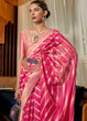 Load image into Gallery viewer, Bright Pink Two Tone Meenakari Weaving Organza Silk Saree Clothsvilla