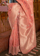 Load image into Gallery viewer, Salmon Pink Handloom Weaving Tussar Silk Saree Clothsvilla