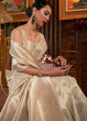 Load image into Gallery viewer, Beige Brown Handloom Weaving Tussar Silk Saree Clothsvilla