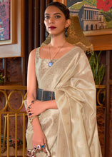 Load image into Gallery viewer, Beige Brown Handloom Weaving Tussar Silk Saree Clothsvilla