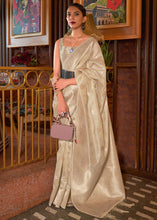 Load image into Gallery viewer, Beige Brown Handloom Weaving Tussar Silk Saree Clothsvilla