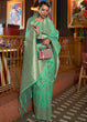 Load image into Gallery viewer, Medium Spring Green Handloom Weaving Tussar Silk Saree Clothsvilla