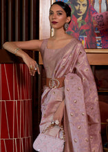 Load image into Gallery viewer, Opera Mauve Purple Woven Tussar Silk Saree Clothsvilla