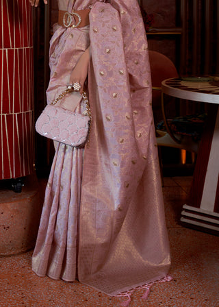 Opera Mauve Purple Woven Tussar Silk Saree Clothsvilla