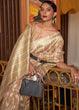 Load image into Gallery viewer, Shades Of Brown Handloom Weaving Linen Silk Saree Clothsvilla