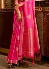 Load image into Gallery viewer, Hot Pink Copper Zari Woven Designer Silk Saree Clothsvilla