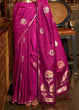 Load image into Gallery viewer, Magenta Pink Zari Woven Satin Silk Saree Clothsvilla