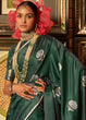 Load image into Gallery viewer, Sacramento Green Zari Woven Satin Silk Saree Clothsvilla
