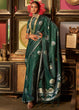 Load image into Gallery viewer, Sacramento Green Zari Woven Satin Silk Saree Clothsvilla