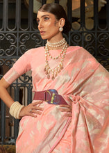 Load image into Gallery viewer, Coral Pink Handloom Woven Designer Silk Saree Clothsvilla