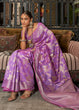 Load image into Gallery viewer, Amethyst Purple Handloom Woven Designer Silk Saree Clothsvilla