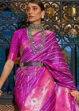 Load image into Gallery viewer, Fandango Purple Zari Woven Satin Silk Saree Clothsvilla