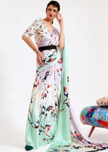 Load image into Gallery viewer, Multi Colored Digital Printed Satin Crepe Saree Clothsvilla