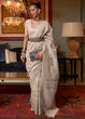 Load image into Gallery viewer, Light Beige Brown Kashmiri Woven Cotton Silk Saree Clothsvilla