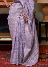 Load image into Gallery viewer, Ube Purple Kashmiri Woven Cotton Silk Saree Clothsvilla