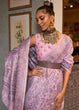 Load image into Gallery viewer, Lavender Purple Kashmiri Woven Cotton Silk Saree Clothsvilla