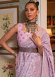 Load image into Gallery viewer, Lavender Purple Kashmiri Woven Cotton Silk Saree Clothsvilla