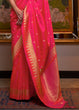 Load image into Gallery viewer, Strawberry Pink Handloom Woven Banarasi Silk Saree Clothsvilla