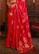 Load image into Gallery viewer, Tart Red Copper Zari Woven Satin Silk Saree Clothsvilla